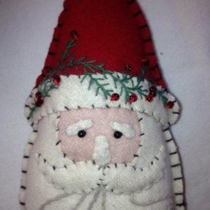 Cute! Soft Santa Tree Ornament